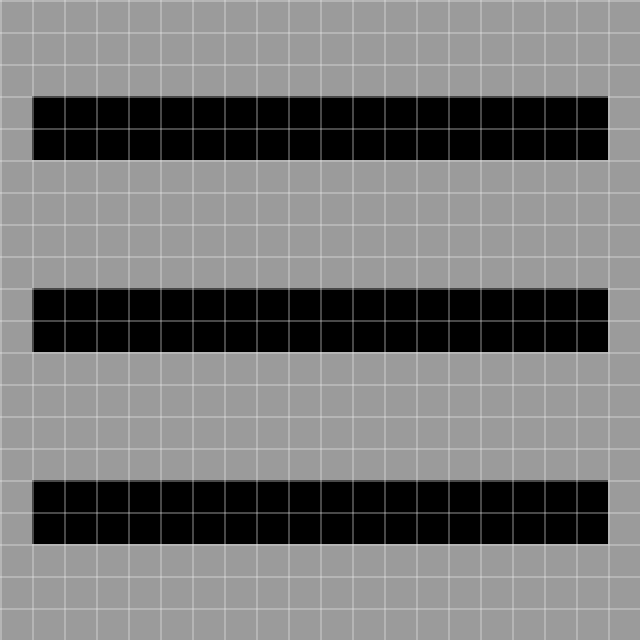 aligned to grid button bars